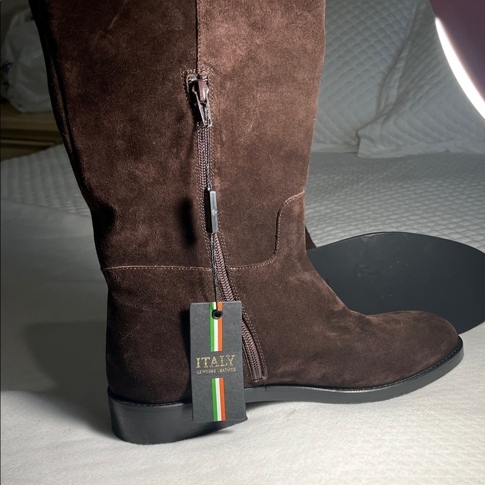 Italian Brown Suede Boots - Picture 7 of 8
